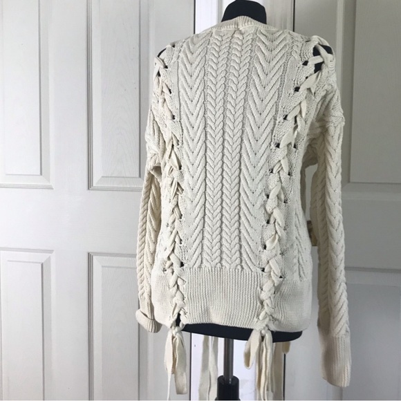 Ivory Goodnight Macaroon lace up sweater - Picture 3 of 4